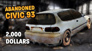 EXTREME RESTORATION ABANDONED AUCTION HONDA CIVIC  FULL DETAIL [upl. by Tierell]