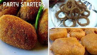 3 Veg Party Starters Recipes Indian  Recipes for every special occasions [upl. by Reilly]