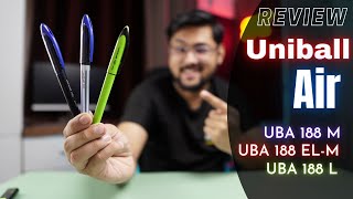 Uniball Air Review  Smoothest pen in India under 60 rs  All models compared [upl. by Cynthia329]