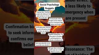 Social psychology nuggets 🤔 [upl. by Nahguav177]