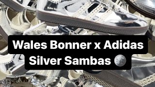 Wales Bonner x Adidas Silver Sambas closer look 🪙 [upl. by Butch775]