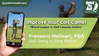 Take a look at Francesco Molinari golf swing slow motion [upl. by Anohr]