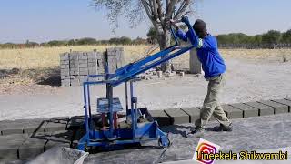 How to make bricks bricks making machine manual lineekela Shikwambi  Namibian YouTuber [upl. by Vod]