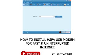 HOW TO INSTALL HSPA USB MODEM FOR FAST amp UNINTERRUPTED INTERNET CONNECTION [upl. by Mungam]