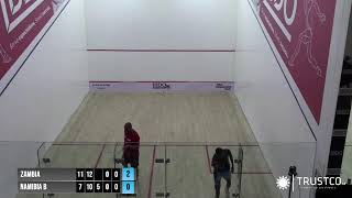 Squash Federation of Africa Seniors Championships 2024 Zambia vs Namibia B [upl. by Ahsinehs630]