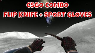 CSGO COMBO  Flip Knife Autotronic BS  Sport Gloves Scarlet Shamagh BS [upl. by Adnaloy186]