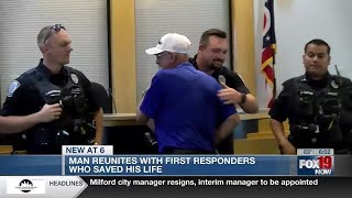 Man reunites with first responders who saved his life [upl. by Hoagland912]