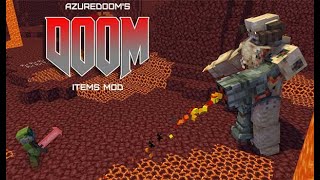 Minecraft DOOM Mod showcase [upl. by Yhtimit]