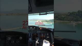 Stunning views landing in Corfu  Kerkira Airport rrair shorts planelanding [upl. by Naegem]