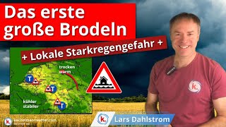 Örtlich kräftige Gewitter mit Starkregenpotenzial  dann etwas kühler [upl. by Ybor]