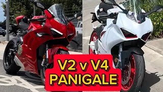 Ducati Panigale V2 vs Panigale V4  Road Test  First Impressions [upl. by Inesita573]