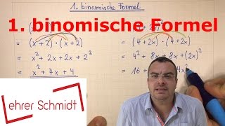 1 binomische Formel  quadratische Gleichungen  Mathematik  Lehrerschmidt [upl. by Einniw440]