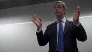 UKIP Nigel Farage MEP talks to the Oxford Libertarian society 2009 [upl. by Cirdla]