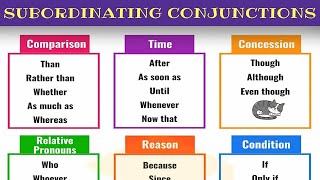 Subordinating Conjunctions with Examples  English Grammar [upl. by Linet]