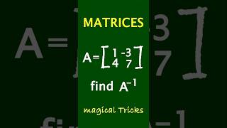 Can You Inverse a 2x2 Matrix in 10 Seconds  matrices class 12 [upl. by Qifar]