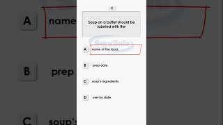 ServSafe Manager Practice Test 2024 Part 1 Questions 8 Questions and Answers shorts [upl. by Suki599]