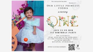 Fiona OLIVETTE 1st Birthday Party [upl. by Oirrad]