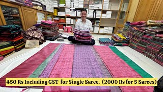 Chickpet Bangalore Wholesale Sarees ‼️ Diwali Offer Sarees 🛍️ Single Saree Courier Available [upl. by Deloria]