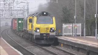 Freight trains at Cholsey amp Swindon 12th January 2018 [upl. by Mortimer]