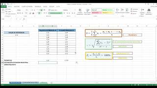 PRECISIÓN Y EXACTITUD UTILIZANDO EXCEL [upl. by Nanek698]