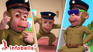 Super Police Bandar Mama  जानवर हो रहे बीमार  Hindi Rhymes amp Kids Shows  Infobells [upl. by Nnairda]