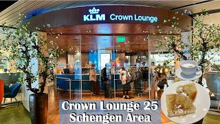 Lounge Review KLM Crown Lounge 25  Amsterdam Airport Schiphol  Schengen Area [upl. by Petua]