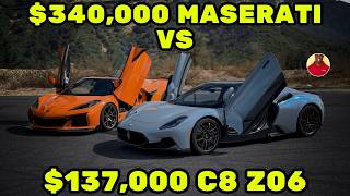 C8 Z06 VS Maserati MC20a Half Million Dollar battle [upl. by Ttoille]