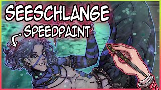 ✦┃ Speedpaint 07 ┃ Seeschlange ┃ CSP Illustration Digitalart [upl. by Aciret]