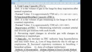 د خالد عبد الساتر Respiratory physiology LUNG VOLUMES AND CAPACITIES [upl. by Notyal]