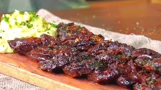 اللحم المشوي في الفرن  تعلمي ضفائر اللحم المشوية  Steak de bœuf [upl. by Amliv]