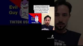 Evil guys live stream man sitting on his live stream staring at his phone at the evil guy onTikTok￼￼ [upl. by Novyat433]