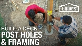 How To Build a Deck  Post Holes amp Framing 2 of 5 [upl. by Elletsirhc892]