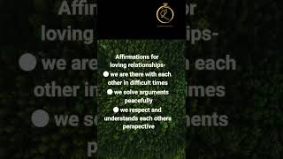 Affirmations for loving relationships Positive Affirmations  Morning Affirmations  part 6 [upl. by Aicilak]