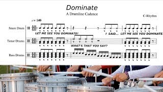 Dominate Drumline Cadence [upl. by Elmer587]