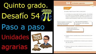 ✅QUINTO GRADO DESAFÍO 👉54 Unidades agrarias🐓 🦃 [upl. by Hannus]