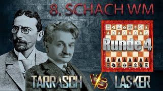 Siegbert Tarrasch Vs Emanuel Lasker 🏆 8 Schach WM Düsseldorf 1908 🏆 C66 Berliner Verteidigung 578 [upl. by Yenmor]