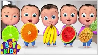 Learn Fruits names with Johnny and friends  BillionSurpriseToys Nursery Rhymes Kids Songs [upl. by Magocsi]