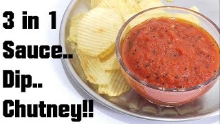 Tomato Dip Chutney Recipe  Use as Dip Sauce or Chutney [upl. by Jocelin]