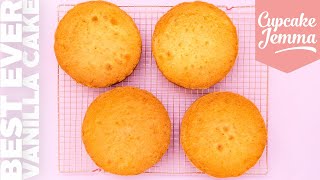 Best Ever Vanilla Sponge Cake Recipe  New amp Improved  Cupcake Jemma [upl. by Cogswell]