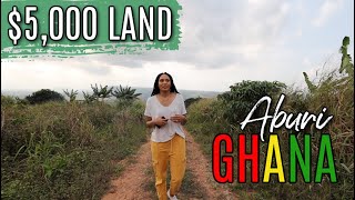 5000 LAND IN GHANA ABURI  LOOKING FOR LAND IN GHANA TO BUILD MY DREAM HOUSE  EP3 [upl. by Suidualc891]