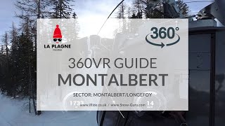 TC Montalbert gondola  Télécabine  La Plagne  MontalbertLongefoy  Full HD360VR [upl. by Ijnek142]