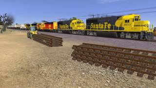 Trainz 12 ATSF TOFC thru Bealville [upl. by Nuhs]