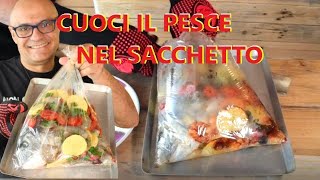 Pesce in Sacchetto con Patate ricetta del pesce al forno nel sacchetto SENZA SPORCARE NIENTE [upl. by Yliab]