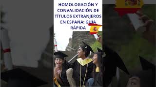 homologar tu título de bachiller en españa shorts short estudiarenespaña convalidación [upl. by Orazal]