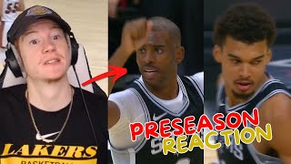 Reacting to Spurs vs Heat Preseason Game [upl. by Anilejna]