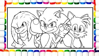 Sonic Team  Coloring Pages NEW Sonic 3 TailsKnuckles Cartoon  On amp On NCS Release [upl. by Bausch]