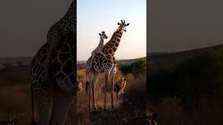 Baby Giraffe Takes a Ride While Lions Watch in Awe cute fluffyfriends giraffe babyanimals ai [upl. by Helga]