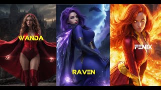 Bruja Escarlata vs Raven vs Jean Grey ¿Quién ganaría [upl. by Lancelle435]