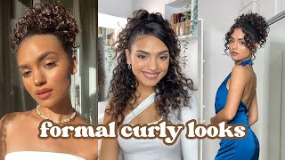 Curly hairstyles for formal occasions Tutorials [upl. by Griff]