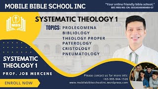 Systematic Theology 1  S31 Bibliology Part 1 [upl. by Tnelc737]